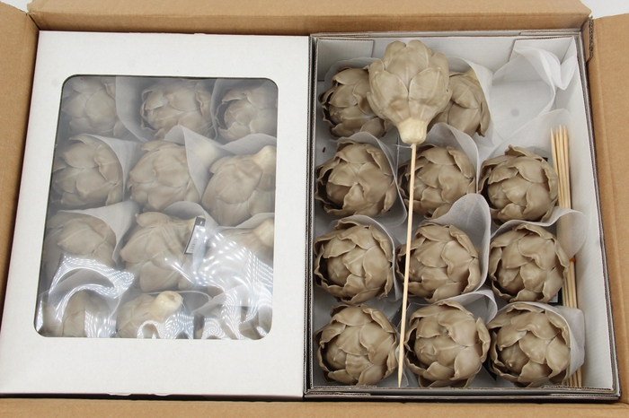 <h4>Wax Artichoke Ø8x10cm D.Olive</h4>