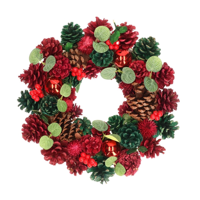 <h4>Christmas d34cm Wreath pine cone</h4>