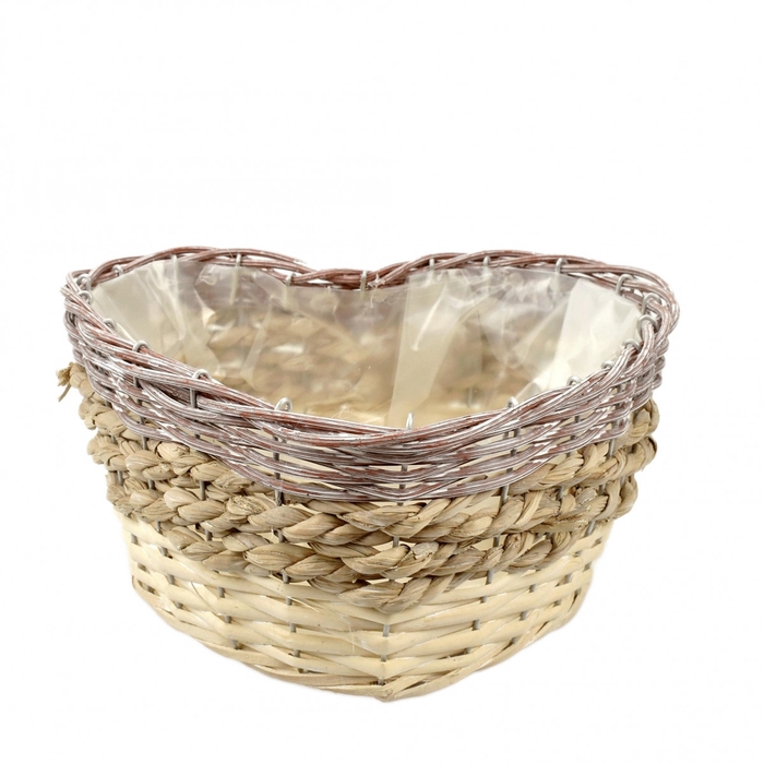 Mothersday basket heart willow d31 13cm