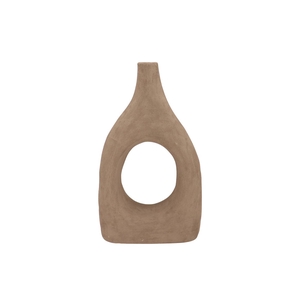 Lisboa Brown Vase Oval 28x11x46cm Nm