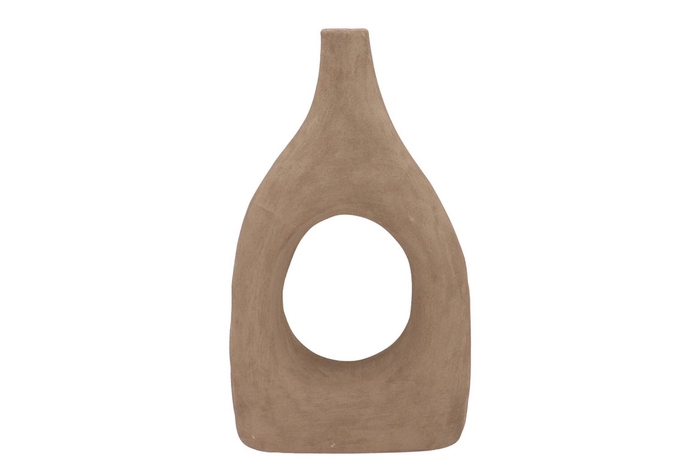 <h4>Lisboa Brown Vase Oval 28x11x46cm Nm</h4>