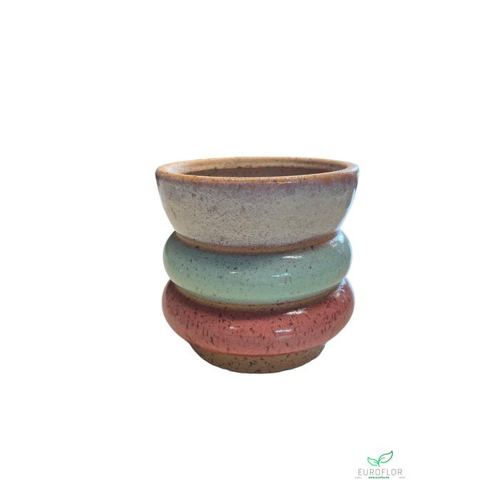 <h4>CERAMIC PLANTER 'RICOCHET'  14,5*14,5*H14</h4>