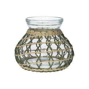 DF02-740484000 - Vase Vina d11.5/18.5xh15.5 green/natural
