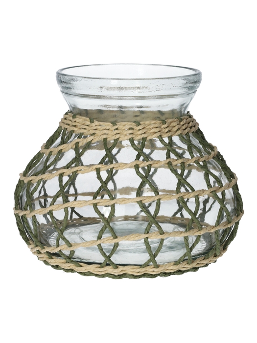 <h4>DF02-740484000 - Vase Vina d11.5/18.5xh15.5 green/natural</h4>