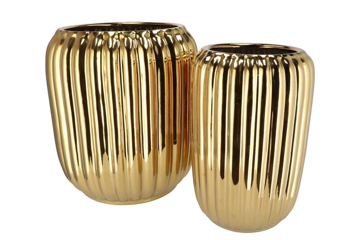 Harper Gold Pot Long S/2 40x44/28x41cm