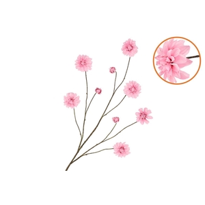 Silk Dahlia Branch Pink 125cm