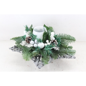 arr5 Kerst VV - Zink potje Ster wit