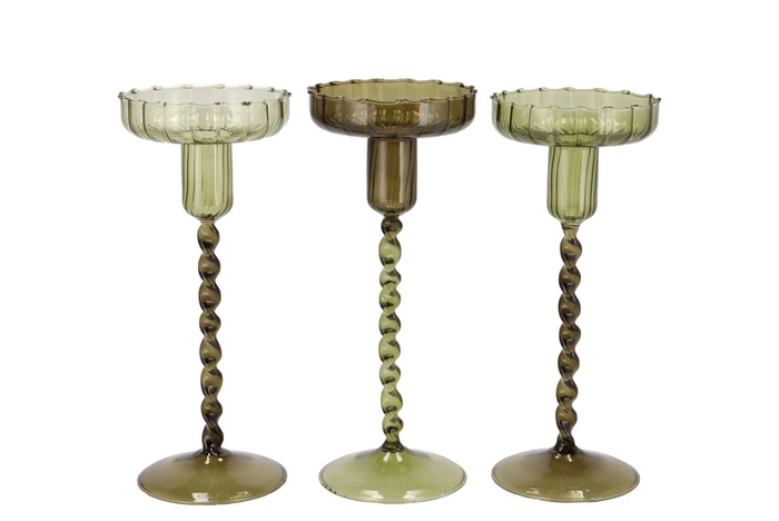 <h4>Jules Summer Green Mix Candle Holder Ass 9x17cm</h4>