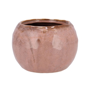Iron Stone Old Pink Ball Pot 24x24x16cm