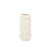 Junia White Structure Vase 14x14x28cm Nm