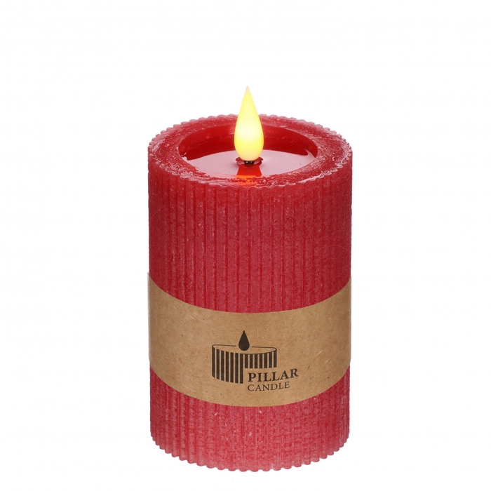 <h4>Candle LED Cylind.rib d07*10cm ex.AAA</h4>