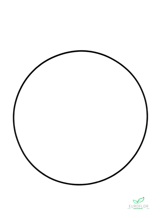 METAL RING 100CM BLACK (HOLLOW TUBE)