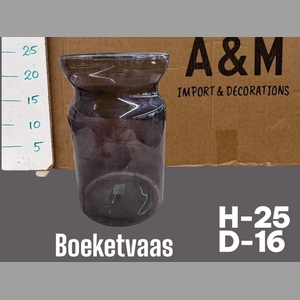 GLAS BOEKET VAAS H26XD16