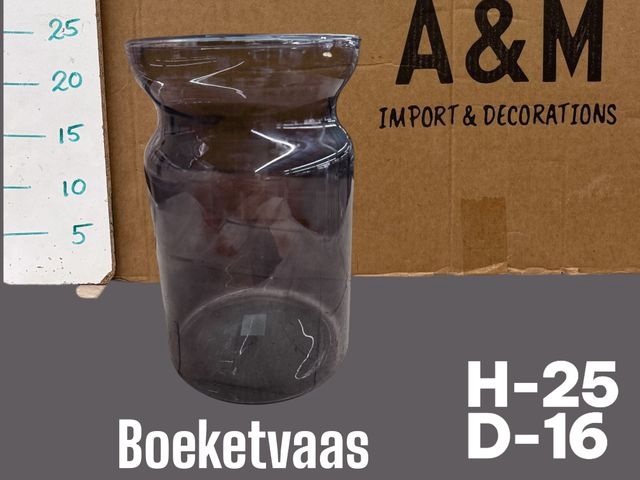 <h4>GLAS BOEKET VAAS H26XD16</h4>