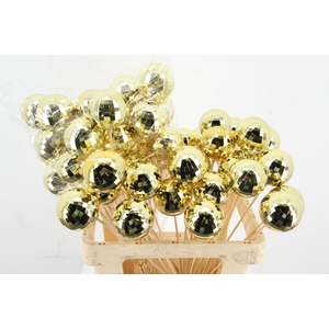 Stick Ball Mirror C. Ø6cm Gold