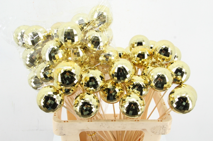<h4>Stick Ball Mirror C. Ø6cm Gold</h4>