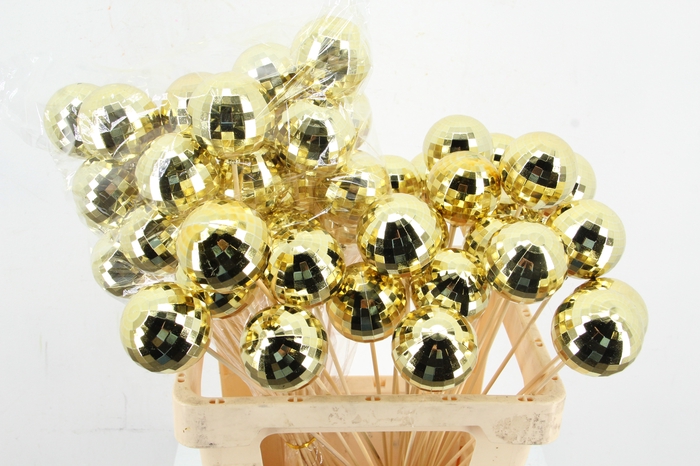 <h4>Stick Ball Mirror C. Ø6cm Gold</h4>