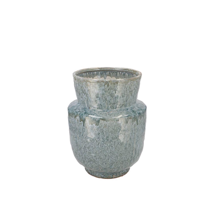 <h4>Iron Stone Blue Vase 18x18x22cm Nm</h4>