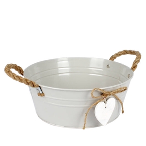 Bowl Oxford zinc ant. creme D.25xH.10cm