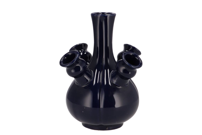 <h4>Rotterdam Blue Vase Tulip 20x20x23cm</h4>