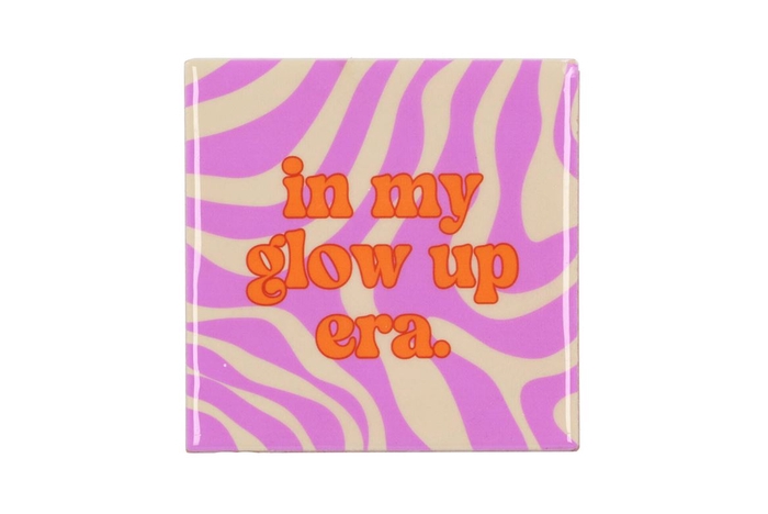 <h4>Tile In My Glow Up Era Purple 10x10x1cm</h4>