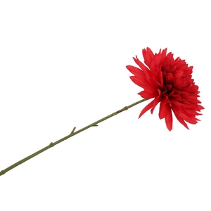 Silk Dahlia Pointy Fiery Red 65cm