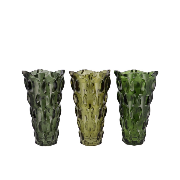<h4>Jazz Majestic Green Vase Ass 16x28cm</h4>
