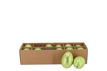 <h4>Eggs Chicken Misty Green Glitter P/12</h4>