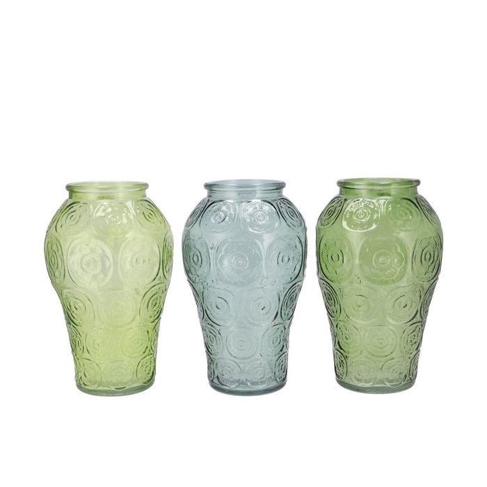 <h4>Delight Fresh Green Mix Vase Circle Ass 15x25cm Nm</h4>