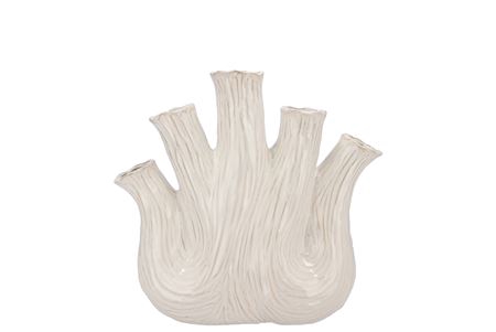 <h4>Aglio White Vase Oval 20x9x19cm</h4>