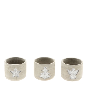 Kerst Xmas pot d10*8cm ass.