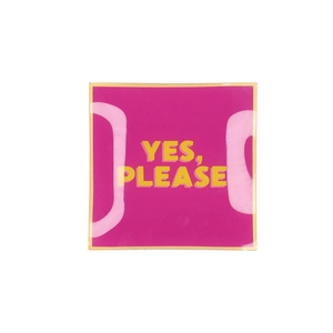 Plate Square Yes, Please 18x18x2cm Nm