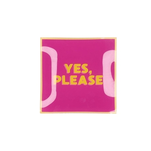 Plate Square Yes, Please 18x18x2cm