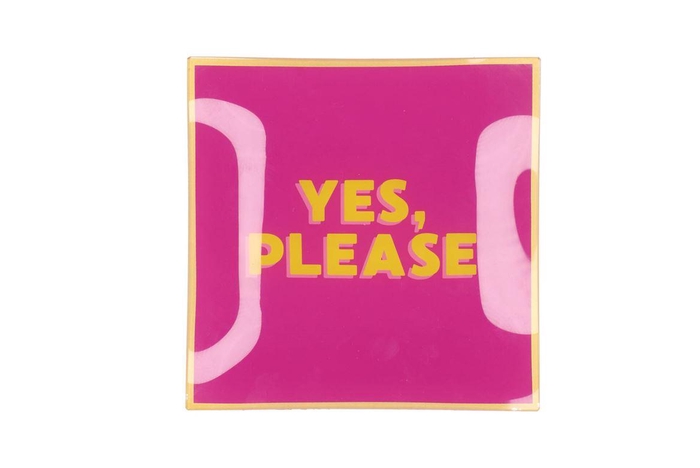 <h4>Plate Square Yes, Please 18x18x2cm Nm</h4>