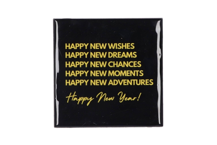 Tile Happy New Wishes 10x10x1cm Nm