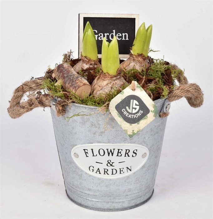 <h4>Zink emmer Flower & Garden 16 cm</h4>