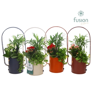 LED planter zink boog met arrangement