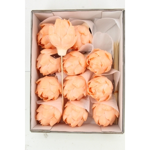 Wax Artichoke Ø8x10cm Orange