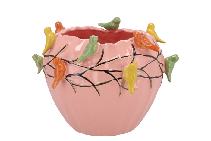 <h4>Bird Pot Pink 26x26x20cm</h4>