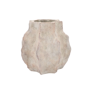 Alaska Wavy Sand Pot With Neck 37x35x35cm