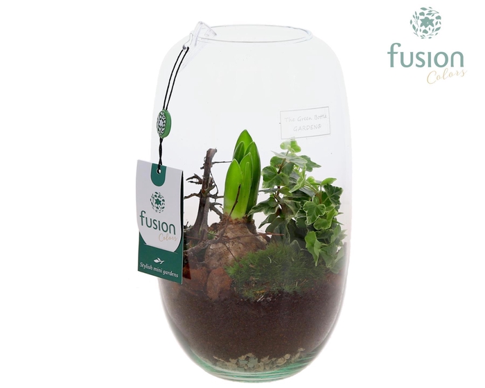 <h4>Green Bottle Isabella Medium met arrangement</h4>