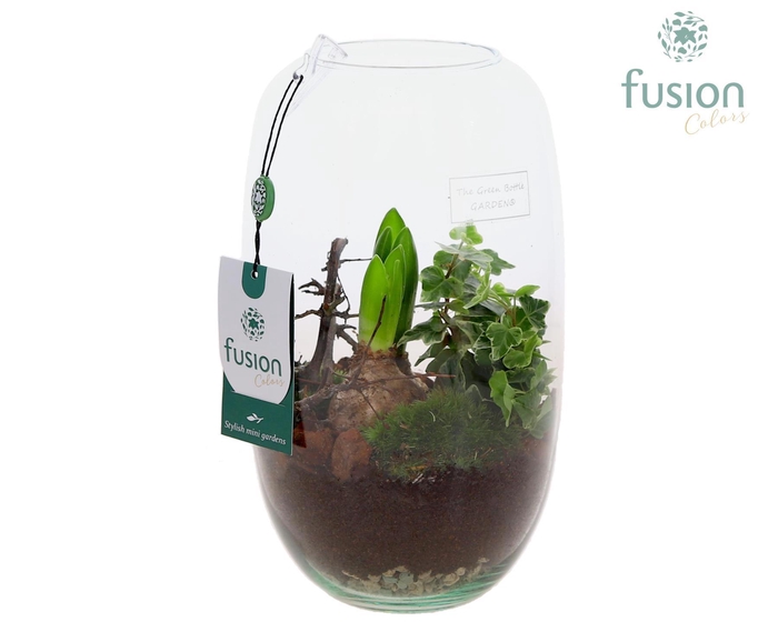 <h4>Green Bottle Isabella Medium met arrangement</h4>