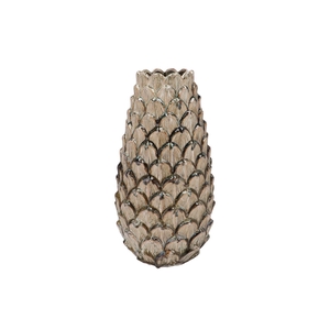 Mika Nordic Green Vase Long Pinecone Edge 26x50cm
