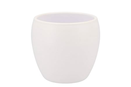 <h4>Vinci Matt White Flower Pot 14x13cm</h4>