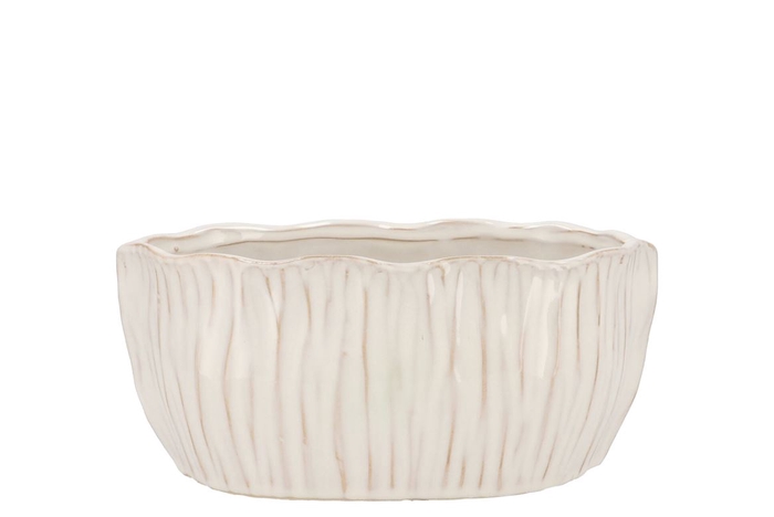 <h4>Lima White Pot Oval 17x15x12cm</h4>