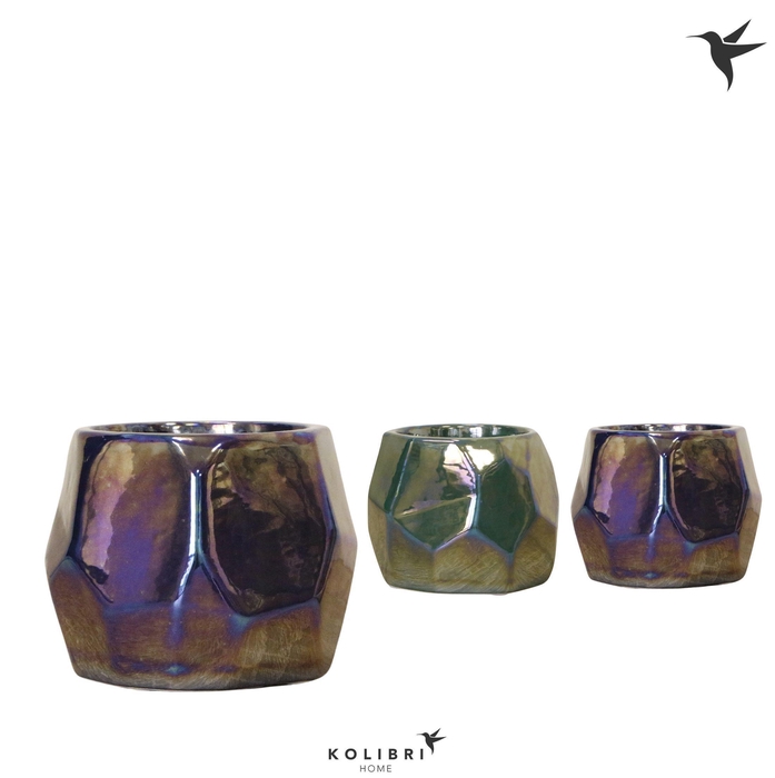 <h4>Kolibri Home Pearl pot blue green mix</h4>