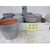 KERAMIEK POT ZILVER D15XH12