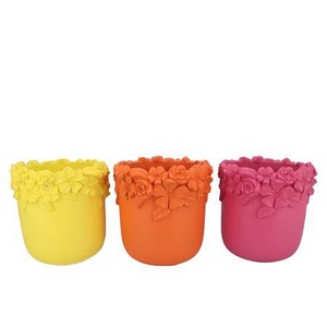 Gigi Dutch Orange Mix Flower Pot Ass 31x31x30cm Nm