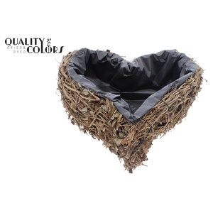 Planter pinar Heart L40cm B40cm Natural