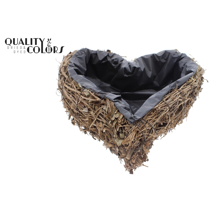 <h4>Planter pinar Heart L40cm B40cm Natural</h4>